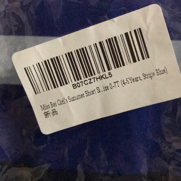 Blue Stripped Girls Maxi Dress with pockets - Picture 5 of 6